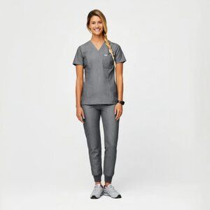 Graphite Figs XS Scrub Top